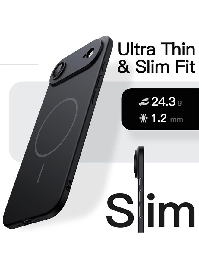 dida-cosmos Magnetic Slim Case for iPhone Air, Compatible with MagSafe, Ultra-Thin Lightweight Minimalist Phone Cover with Matte Finish and Full Camera Lens Protection, 6.5-Inch Display (Black) - Image 3